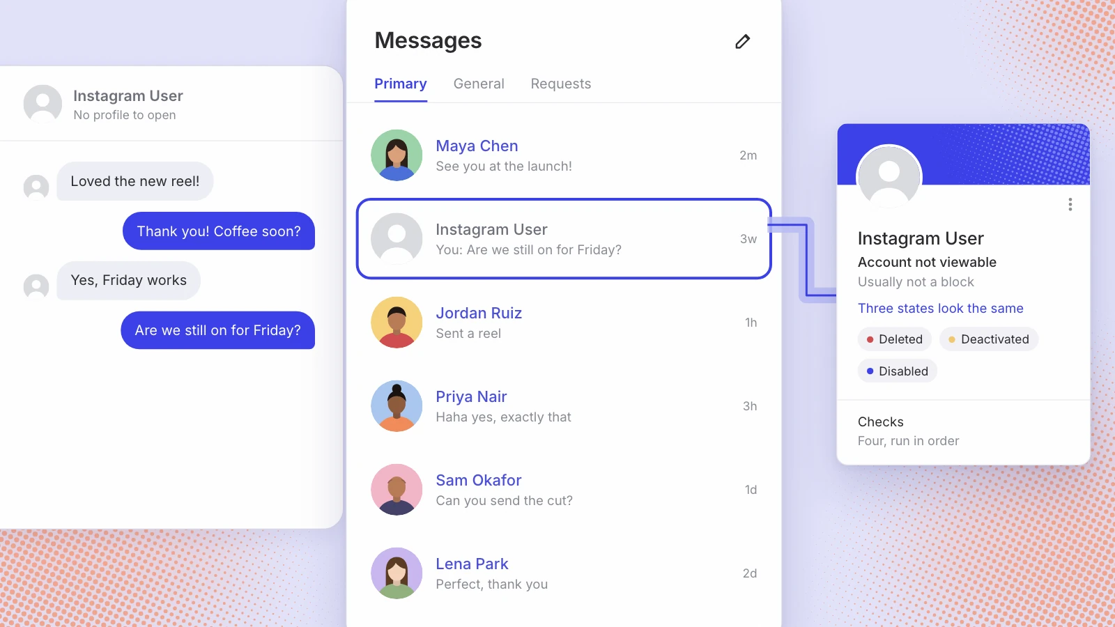 What does “Instagram User” mean in a DM?
