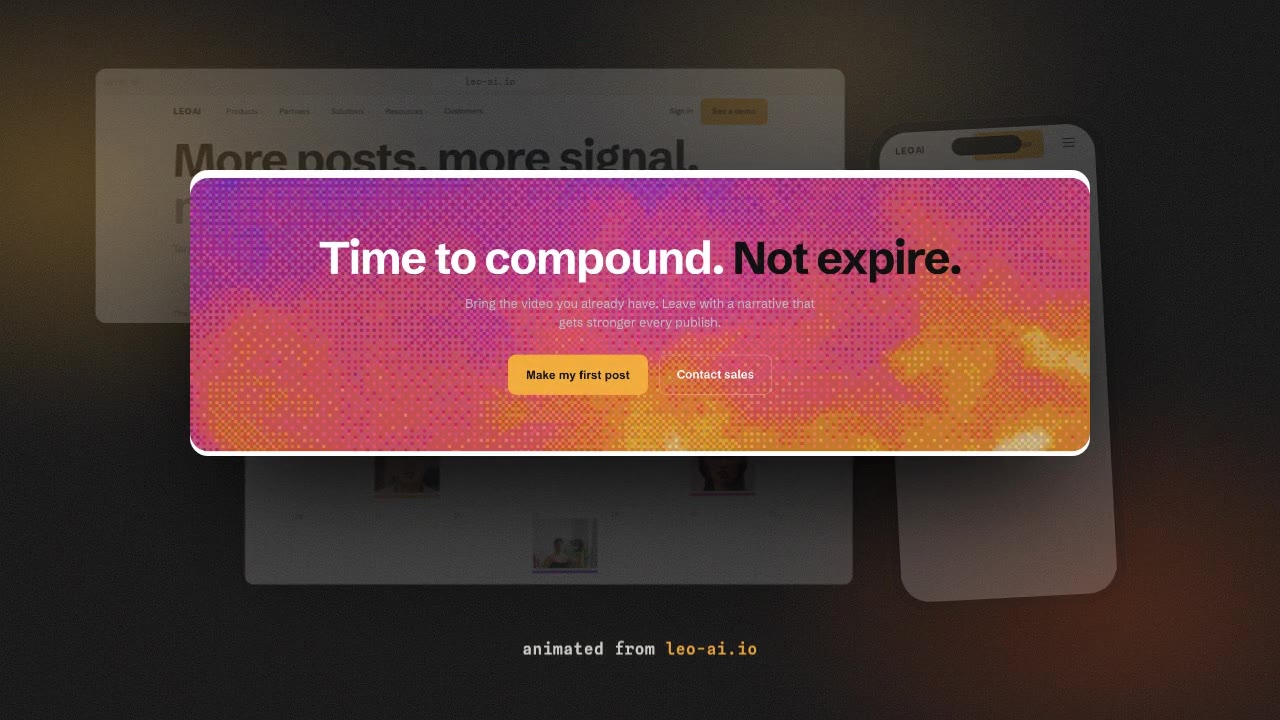 End card of the sample launch video